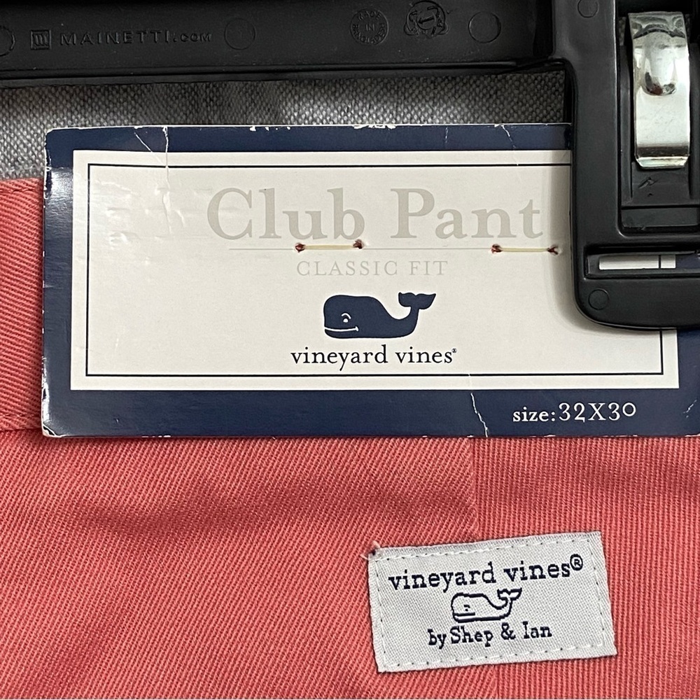 NWT VINEYARD VINES / Salmon Pink Club Pants Straight Leg Size 32x30 - Picture 13 of 15